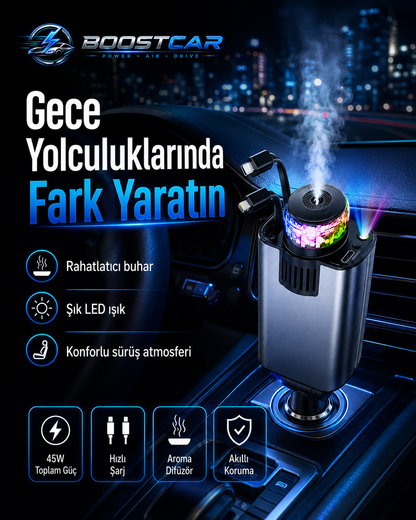 Boost Car C7 5’i 1 Arada Araç Difüzörü